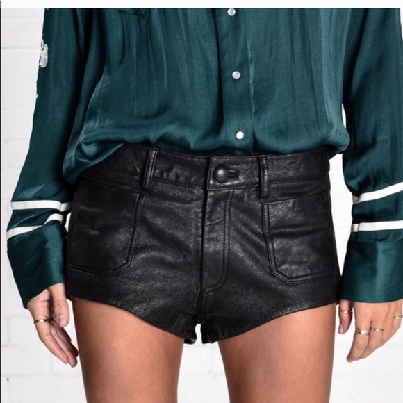 one teaspoon leather shorts